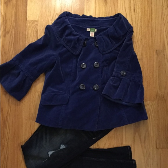 Anthropologie Jackets & Blazers - Purple Velvet Anthro ETT Taia Jacket